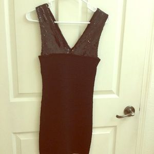 Black bodycon/sequin 2b Bebe dress